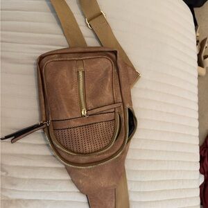 Brown Leather Crossbody Bag